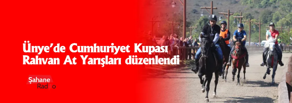 Ünye’de Cumhuriyet Kupası Rahvan At Yarışları düzenlendi