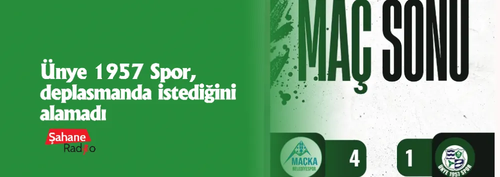 Ünye 1957 Spor, deplasmanda istediğini alamadı