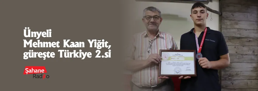 Ünyeli Mehmet Kaan Yiğit, güreşte Türkiye 2.si